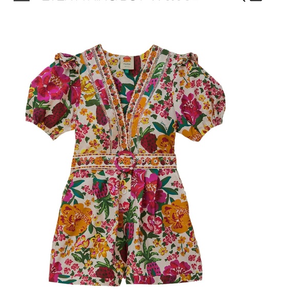 FARM Rio Floral Romper with Ruffle Sleeves - Picture 2 of 10